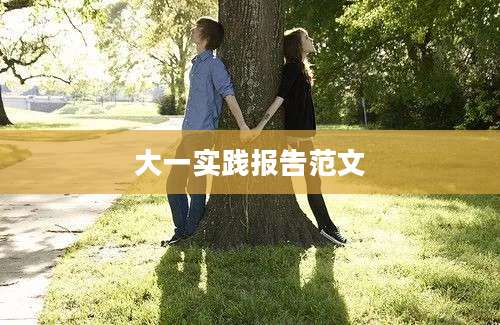 大一实践报告范文