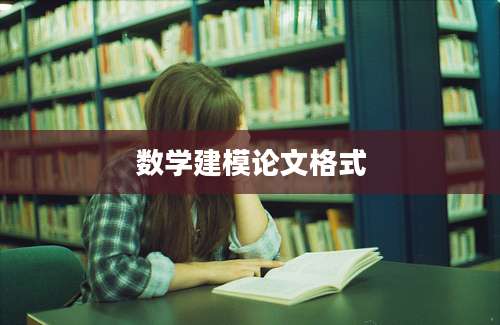 数学建模论文格式