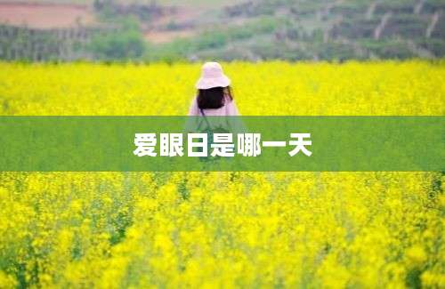 爱眼日是哪一天
