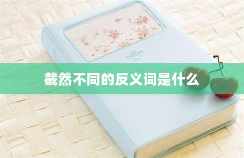 截然不同的反义词是什么