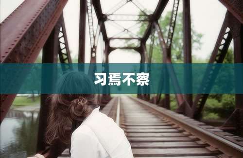 习焉不察