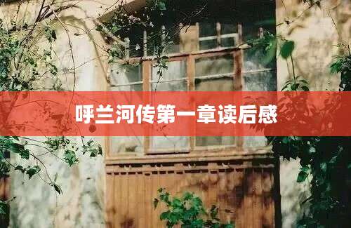 呼兰河传第一章读后感