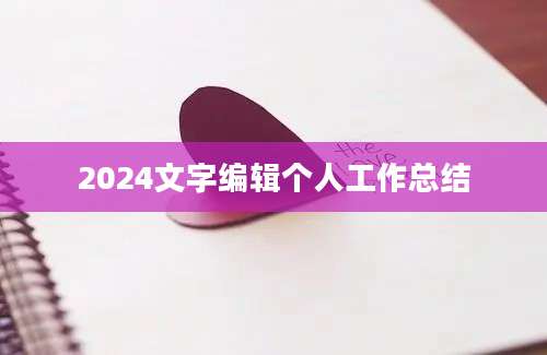 2024文字编辑个人工作总结