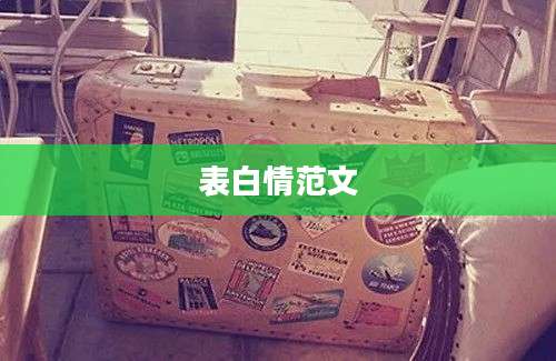 表白情范文
