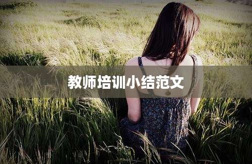 教师培训小结范文