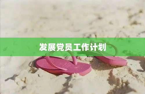 发展党员工作计划