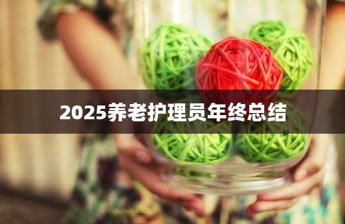 2025养老护理员年终总结