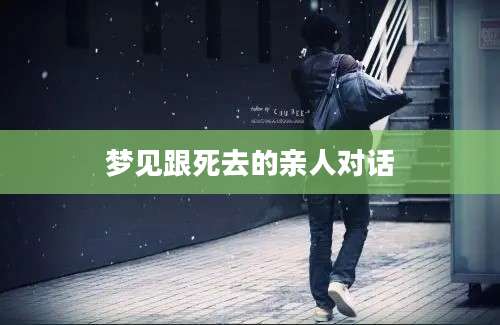 梦见跟死去的亲人对话