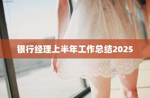 银行经理上半年工作总结2025