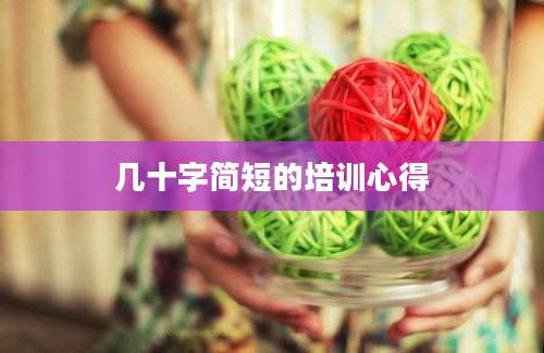 几十字简短的培训心得