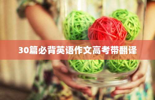 30篇必背英语作文高考带翻译