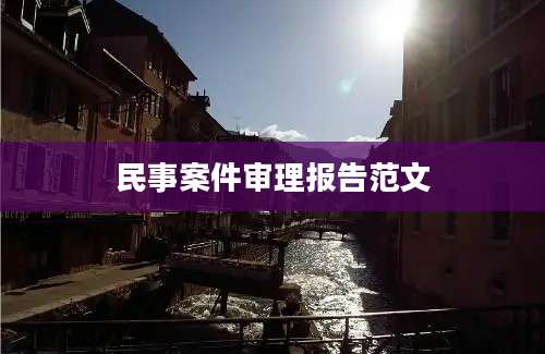 民事案件审理报告范文