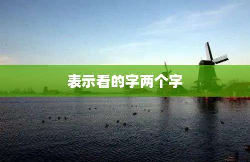 表示看的字两个字