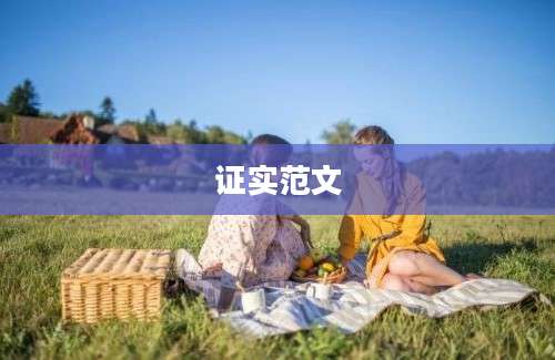 证实范文