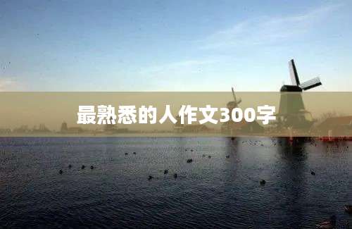 最熟悉的人作文300字