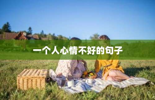 一个人心情不好的句子