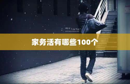 家务活有哪些100个