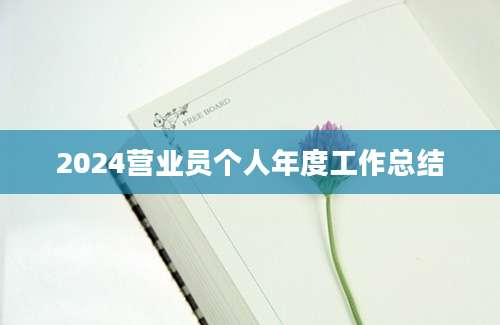 2024营业员个人年度工作总结