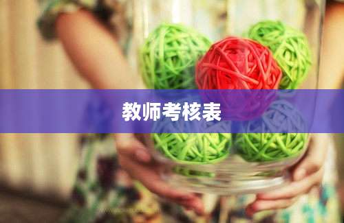 教师考核表