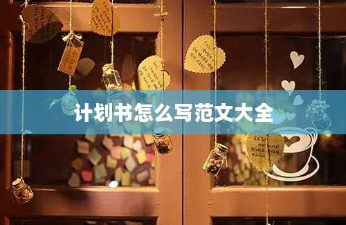 计划书怎么写范文大全