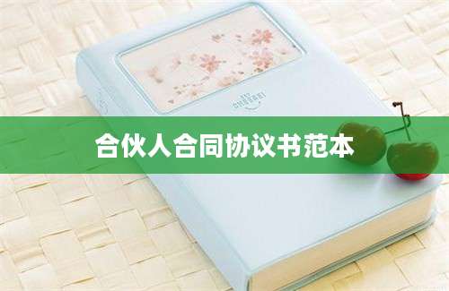 合伙人合同协议书范本