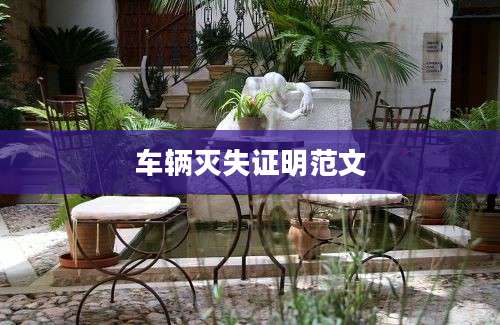 车辆灭失证明范文