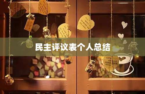 民主评议表个人总结