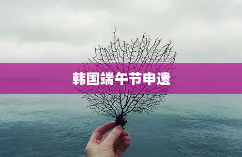 韩国端午节申遗