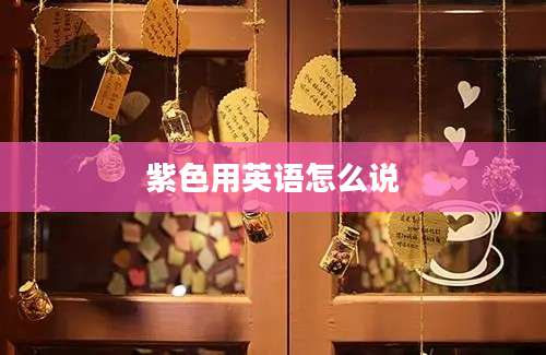 紫色用英语怎么说