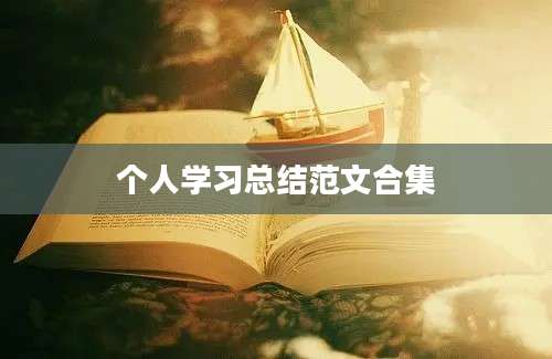 个人学习总结范文合集