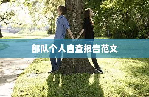 部队个人自查报告范文