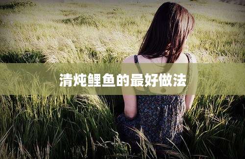 清炖鲤鱼的最好做法