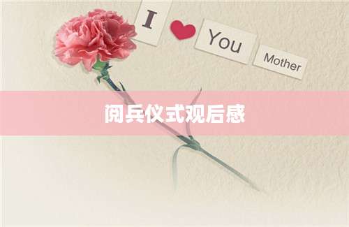 阅兵仪式观后感