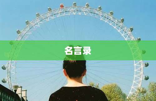名言录