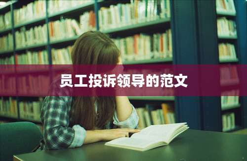 员工投诉领导的范文