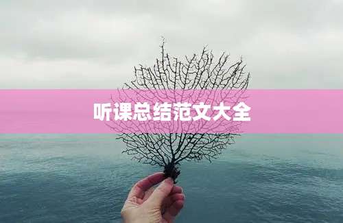 听课总结范文大全
