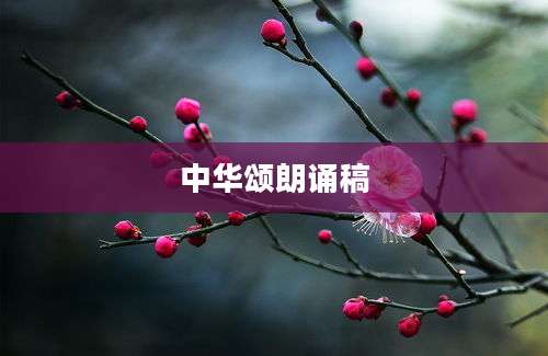中华颂朗诵稿