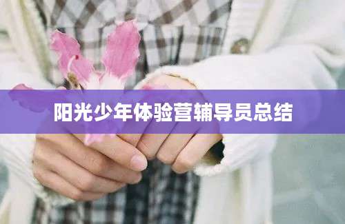 阳光少年体验营辅导员总结