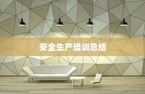 安全生产培训总结