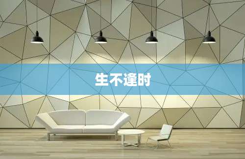 生不逢时