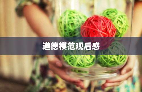道德模范观后感