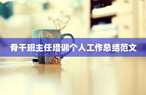 骨干班主任培训个人工作总结范文