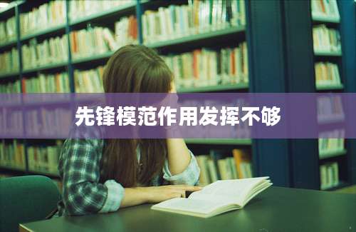 先锋模范作用发挥不够