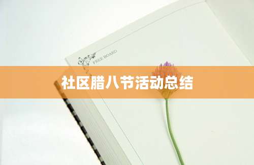 社区腊八节活动总结