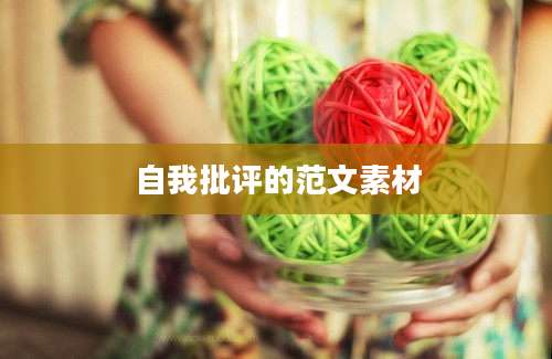 自我批评的范文素材