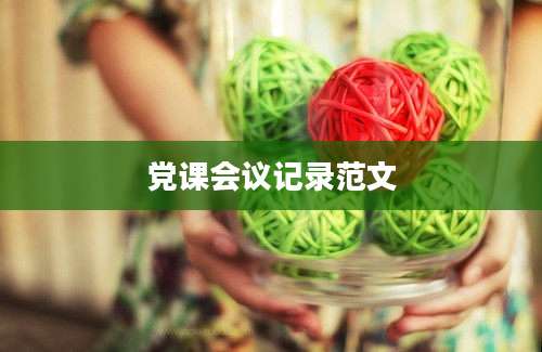 党课会议记录范文