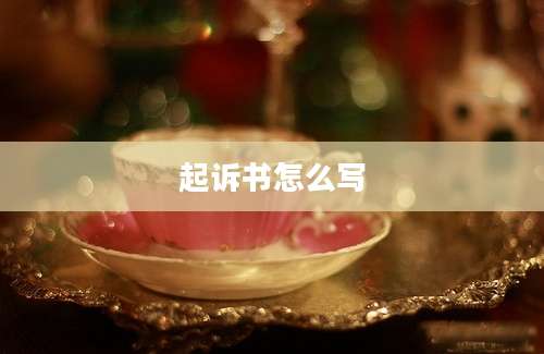 起诉书怎么写