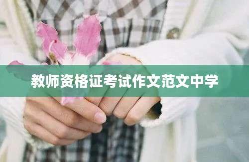 教师资格证考试作文范文中学