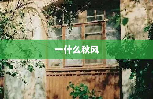一什么秋风