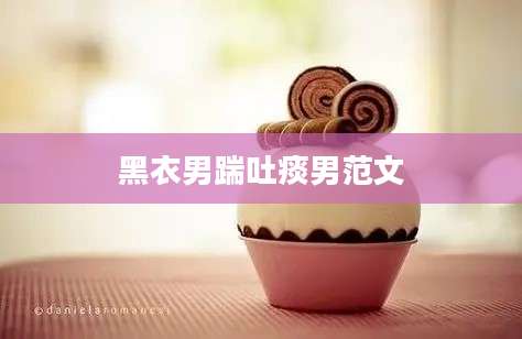 黑衣男踹吐痰男范文